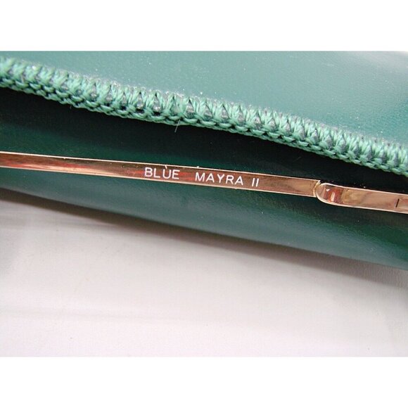 Blue Mayra II Large Frames Eyeglasses Blue Light Filtering Gold Tone w/ Case Vtg - Picture 3 of 12